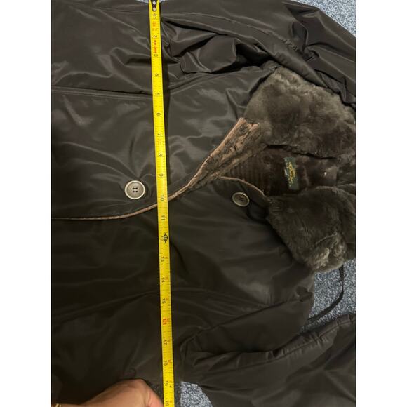 Vintage y2k warm Duck Sport NY Women’s Rabbit Fur Lined Black Coat size XS - Picture 8 of 9